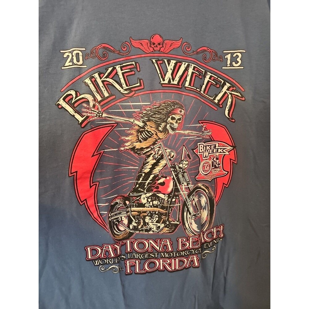 Daytona Beach Bike Week 2013 Tshirt 3XL Double Sided Graphic